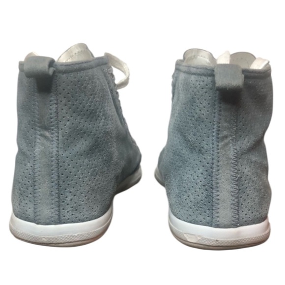 Prada Mid Top Eyelet Cap Toe Gray Sneaker Size 37.5 / US 6.5-7 - Picture 7 of 11